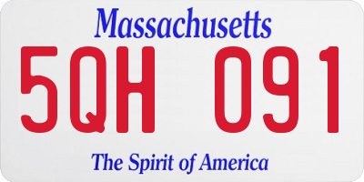 MA license plate 5QH091