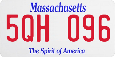 MA license plate 5QH096