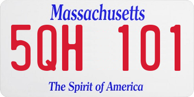 MA license plate 5QH101