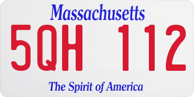 MA license plate 5QH112