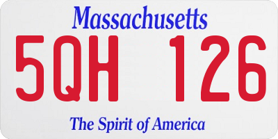 MA license plate 5QH126