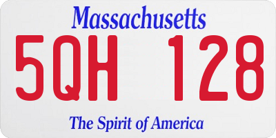MA license plate 5QH128