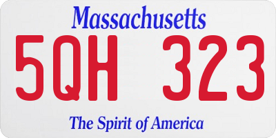 MA license plate 5QH323