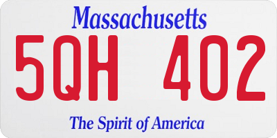 MA license plate 5QH402