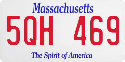 MA license plate 5QH469