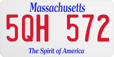 MA license plate 5QH572
