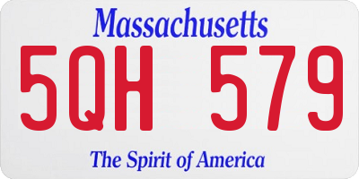 MA license plate 5QH579