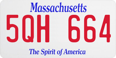 MA license plate 5QH664