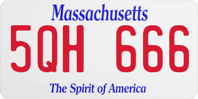 MA license plate 5QH666
