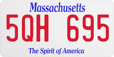 MA license plate 5QH695