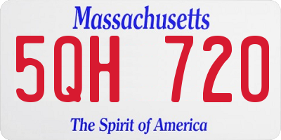 MA license plate 5QH720