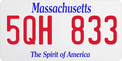 MA license plate 5QH833