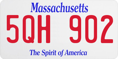 MA license plate 5QH902
