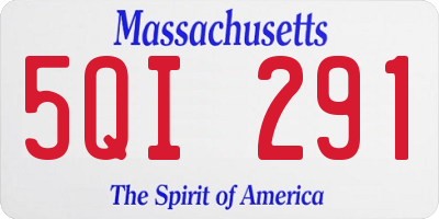 MA license plate 5QI291
