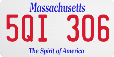 MA license plate 5QI306