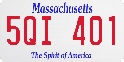 MA license plate 5QI401