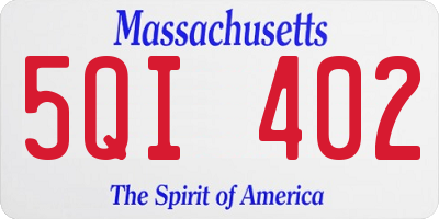MA license plate 5QI402