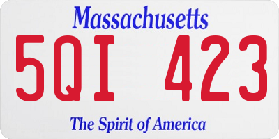 MA license plate 5QI423