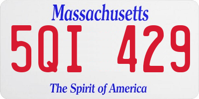 MA license plate 5QI429