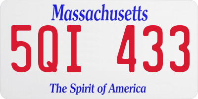 MA license plate 5QI433
