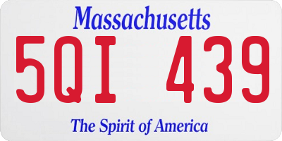 MA license plate 5QI439
