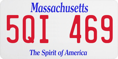 MA license plate 5QI469