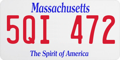 MA license plate 5QI472