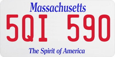 MA license plate 5QI590