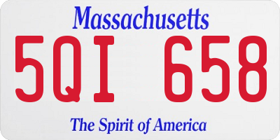 MA license plate 5QI658