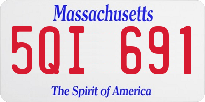 MA license plate 5QI691