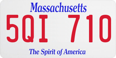 MA license plate 5QI710