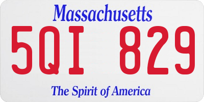 MA license plate 5QI829