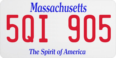 MA license plate 5QI905