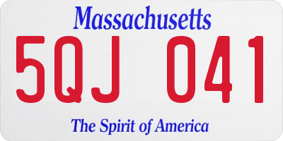 MA license plate 5QJ041
