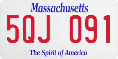 MA license plate 5QJ091
