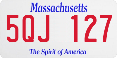 MA license plate 5QJ127