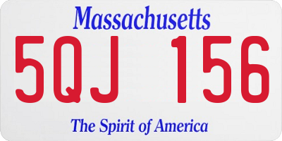 MA license plate 5QJ156