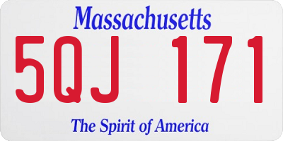 MA license plate 5QJ171