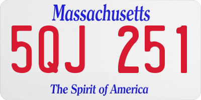 MA license plate 5QJ251