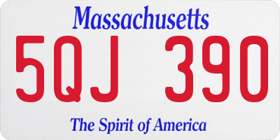 MA license plate 5QJ390