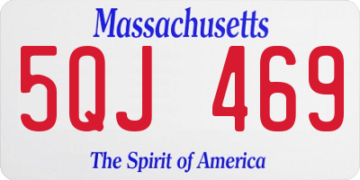 MA license plate 5QJ469