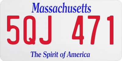 MA license plate 5QJ471