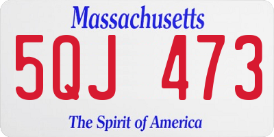 MA license plate 5QJ473