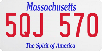 MA license plate 5QJ570