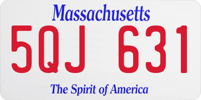MA license plate 5QJ631