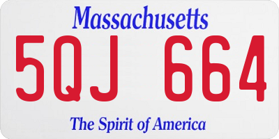 MA license plate 5QJ664