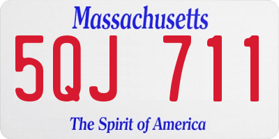 MA license plate 5QJ711