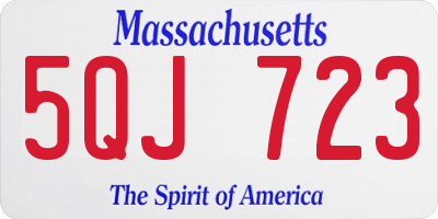 MA license plate 5QJ723