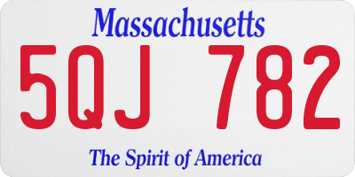 MA license plate 5QJ782