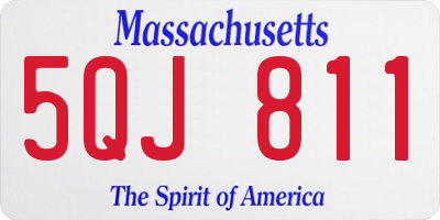 MA license plate 5QJ811